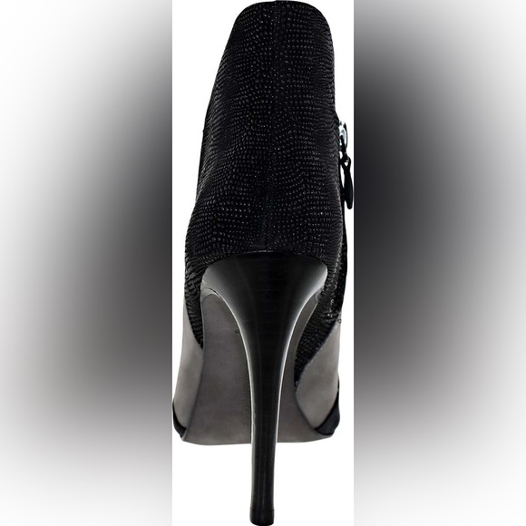 Rebecca Minkoff Reagan Peep Toe Suede Booties Heels - Picture 3 of 6